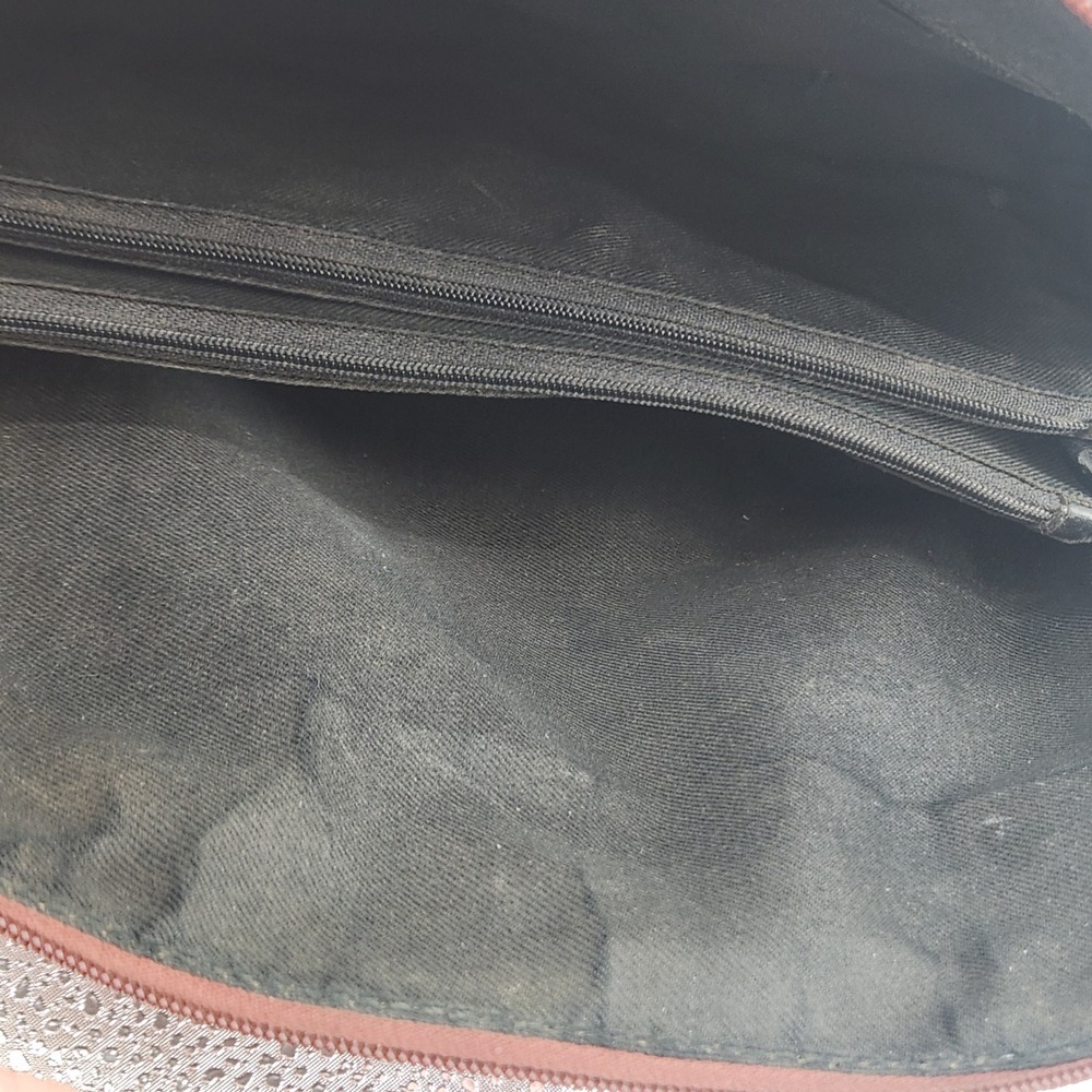 M.C.‎ Croc Embossed Leather Satchel Bag Brown Structured Handbag - Picture 13 of 16